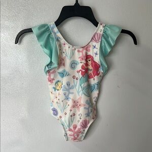 Mermaid Print Swimsuit with Ruffle Sleeves